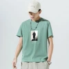 Pure cotton round-neck short-sleeved T-shirt for men's summer, a new style of trendy casual men's wear, half-sleeved summer T-shirt for men details Picture